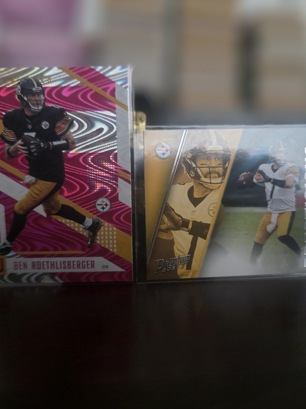Ben Roethlisberger Pittsburgh Football Trading Card - Pink Holo & Gold Inserts